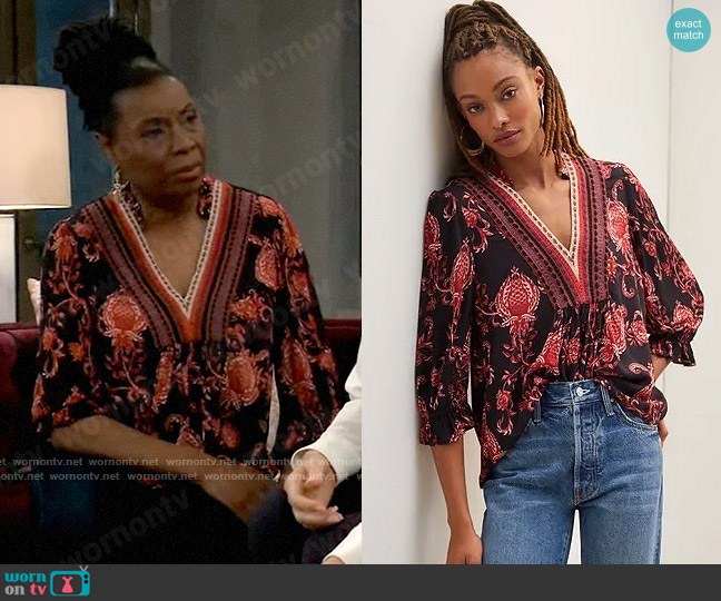 WornOnTV: Phyllis’s red floral top on General Hospital | Clothes and ...