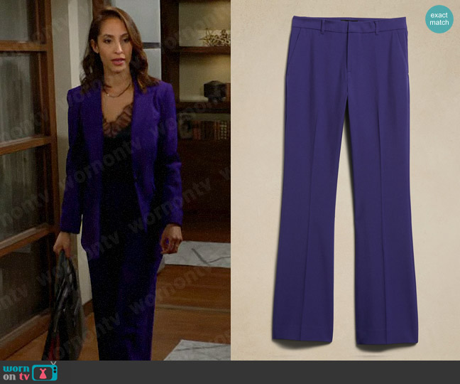 Banana Republic Sculpted Bootcut Pants worn by Lily Winters (Christel Khalil) on The Young and the Restless