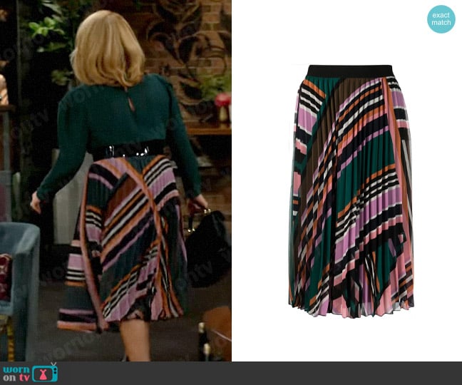 ba&sh Uhendy Skirt worn by Nikki Reed Newman (Melody Thomas-Scott) on The Young and the Restless