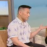 BD Wong’s white floral print shirt on Tamron Hall Show