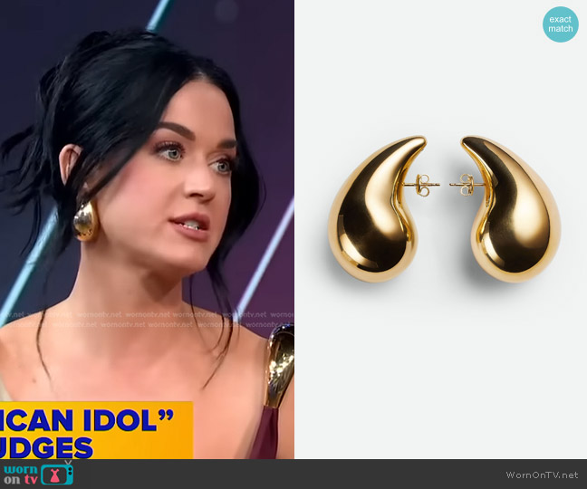 Bottega Veneta Drop Earrings worn by Katy Perry on Good Morning America