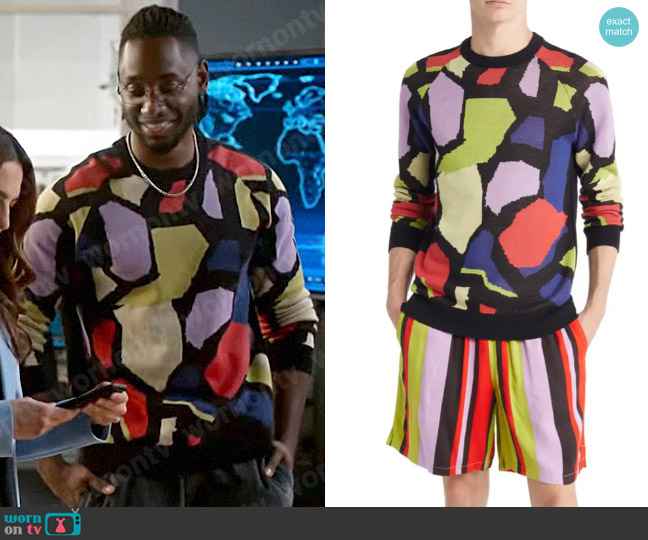 BP Pride Gender Inclusive Colorblock Crewneck Sweater worn by Chester Phineas Runk (Brandon McKnight) on The Flash