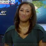 Brittany Bell’s green flutter sleeve dress on Good Morning America