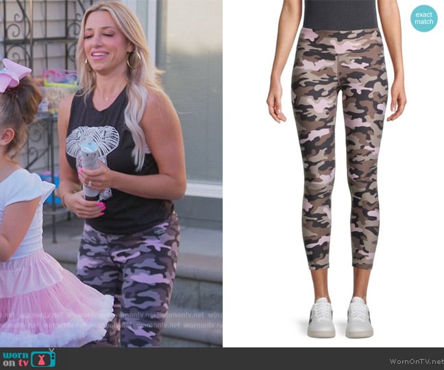 Calvin Klein Camouflage-Print Leggings worn by  on The Real Housewives of New Jersey