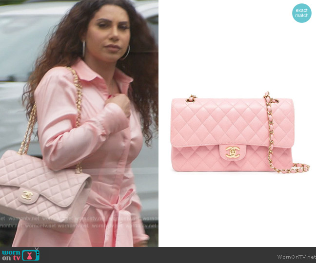 Chanel 2005 medium Double Flap shoulder bag worn by Jennifer Aydin on The Real Housewives of New Jersey