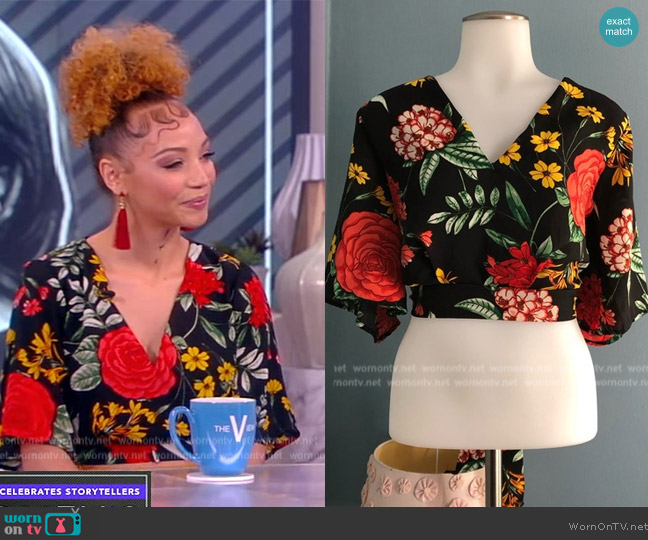 Charlotte Russe Crop Top worn by Justina Miles on The View