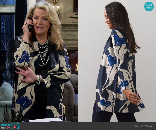 Chicos Crush Jacket -  Travelers Collection worn by Anna DiMera (Leann Hunley) on Days of our Lives