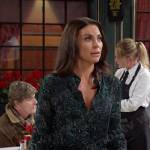 Chloe’s green snake print shirtdress on Days of our Lives