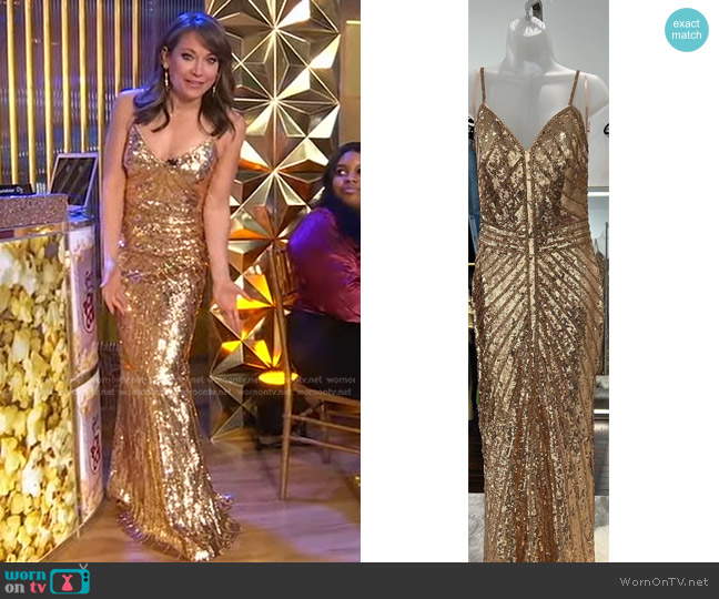 Cinderella Divine Sequin Gown worn by Ginger Zee on Good Morning America