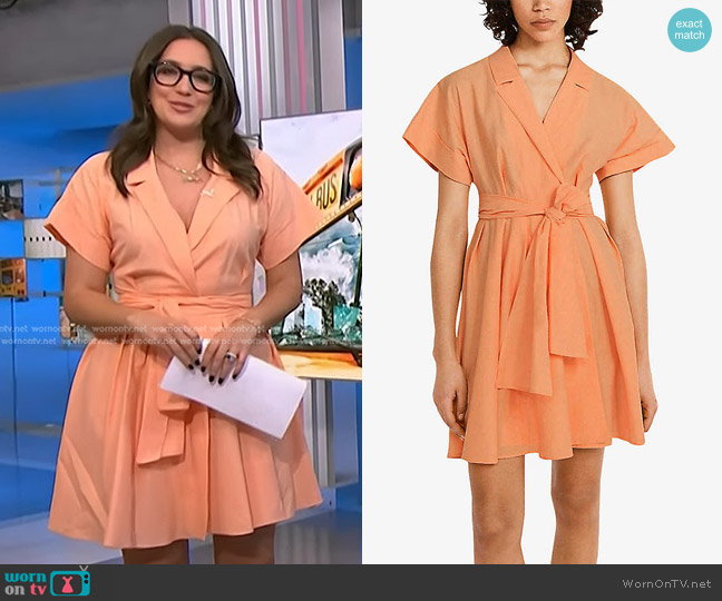 Claudie Pierlot Ritchie Tiered-Detail Cotton Mini Dress worn by Savannah Sellers on NBC News Daily