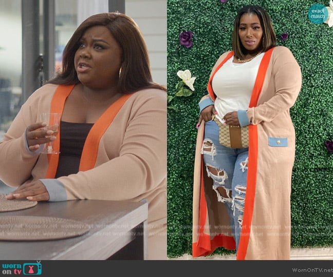 Curves A'llure The Brianna Cardigan worn by Nicky (Nicole Byer) on Grand Crew