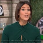 Dana Jacobson’s green keyhole dress on CBS Mornings