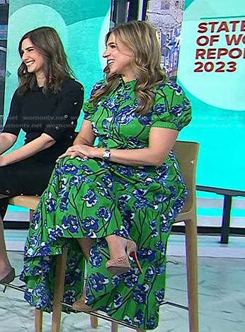 Danielle Weisberg’s green floral maxi dress on Today