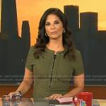 Darlene Rodriguez’s green zip front dress on Today