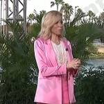 Debbie Gibson’s pink satin blazer and shorts on Access Hollywood