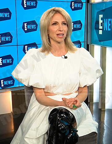Debbie Gibson's white cutout dress on E! News