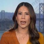 Deirdre Bosa’s metallic colorblock dress on NBC News Daily