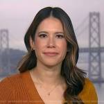 Deirdre Bosa’s metallic colorblock dress on NBC News Daily