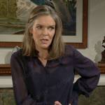 Diane’s sheer buttoned blouse on The Young and the Restless