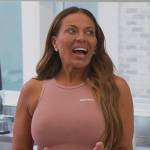 Dolores’s pink ribbed tank and leggings on The Real Housewives of New Jersey