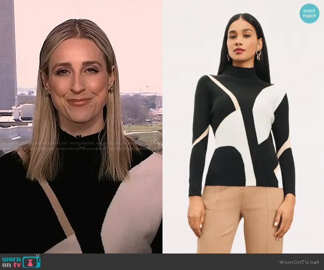 WornOnTV: Carol Lee's black colorblock sweater on NBC News Daily | Clothes  and Wardrobe from TV