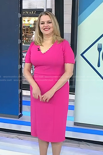 Dr. Carol Ash’s pink scalloped trim dress on Today