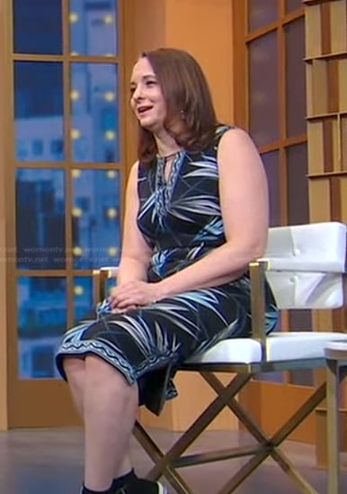 Dr. Deborah Gilboa’s black printed keyhole dress on Good Morning America