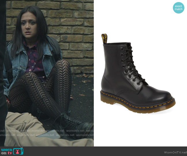 Nadia’s black utility boots on You
