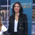 Dr. Natalie Azar’s black embellished blazer on Today