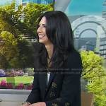 Dr. Natalie Azar’s black embellished blazer on Today