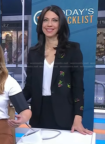Dr. Natalie Azar’s black embellished blazer on Today