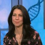 Dr. Natalie Azar’s black floral blouse on NBC News Daily