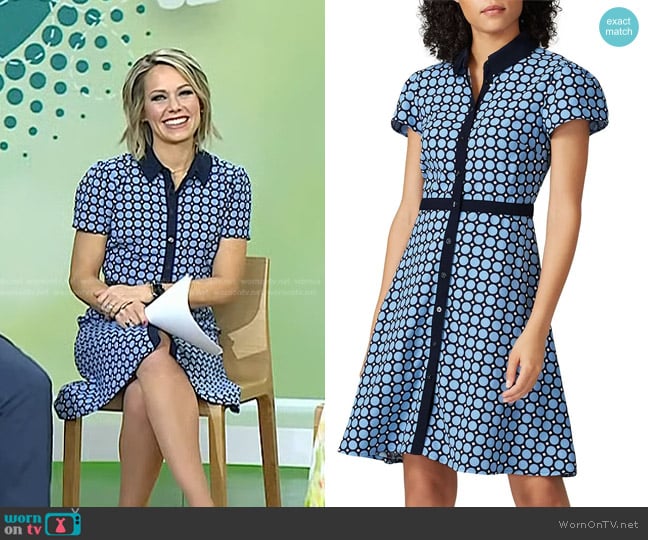 Draper James Mixed Dot Shirtdress worn by Dylan Dreyer on Today