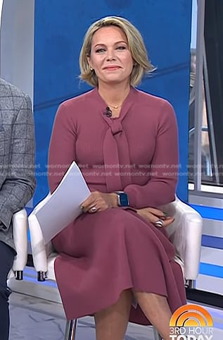 Dylan's pink tie neck dress on Today