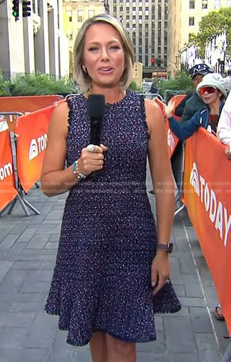 Dylan's tweed sleeveless dress on Today