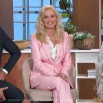 Eileen Davidson’s pink leather blazer and pants on The Talk