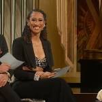 Elaine Welteroth’s black cropped jacket on Live with Kelly and Ryan