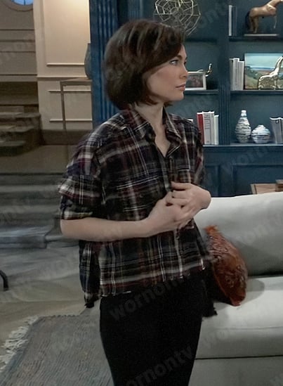 Elizabeth's plaid shirt on General Hospital