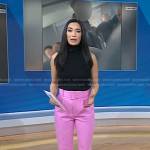 Emilie’s pink belted pants on Today