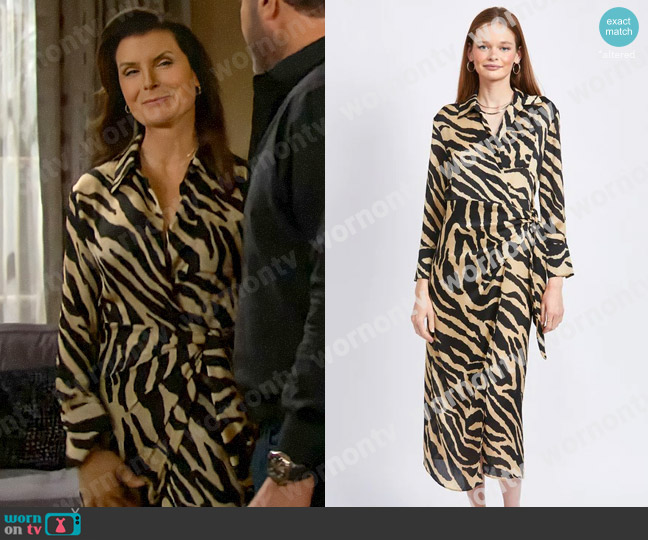 Emory Park Zebra Print Dress worn by Sheila Carter (Kimberlin Brown) on The Bold and the Beautiful