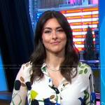 Erielle’s white printed blouse on Good Morning America