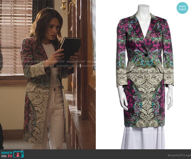 Etro Paisley Print Coat worn by Billie Connelly (Sara Shari) on Sex/Life