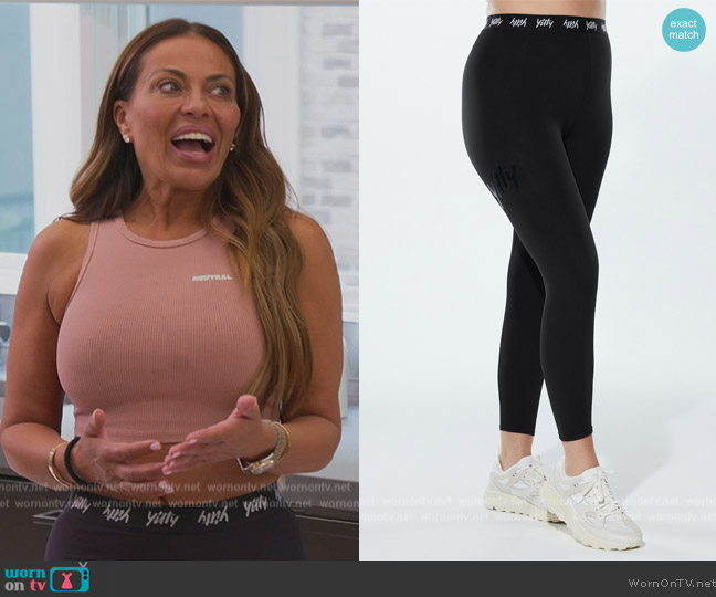 Fabletics Yitty Major Label Shaping High Waist Logo Legging worn by Dolores Catania on The Real Housewives of New Jersey