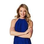 Felicia’s blue dress in promo photo on General Hospital