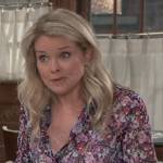 Felicia’s floral print blouse on General Hospital
