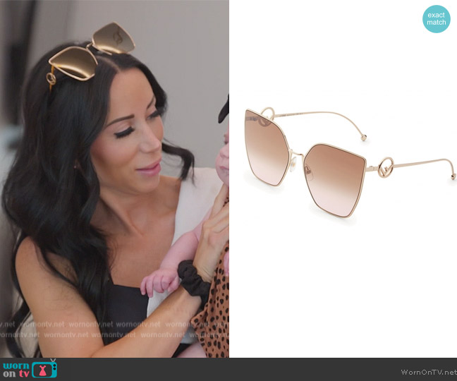 Fendi Cats Eye Sunglasses worn by  on The Real Housewives of New Jersey