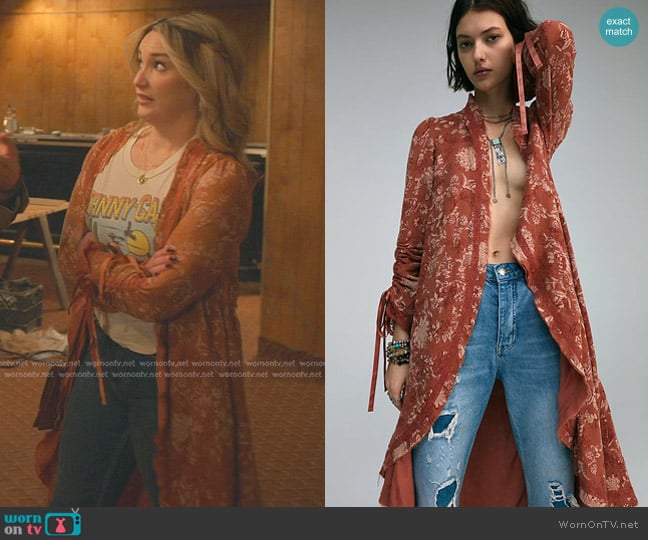 Free People Lara Doublecloth Duster worn by Davia (Emma Hunton) on Good Trouble