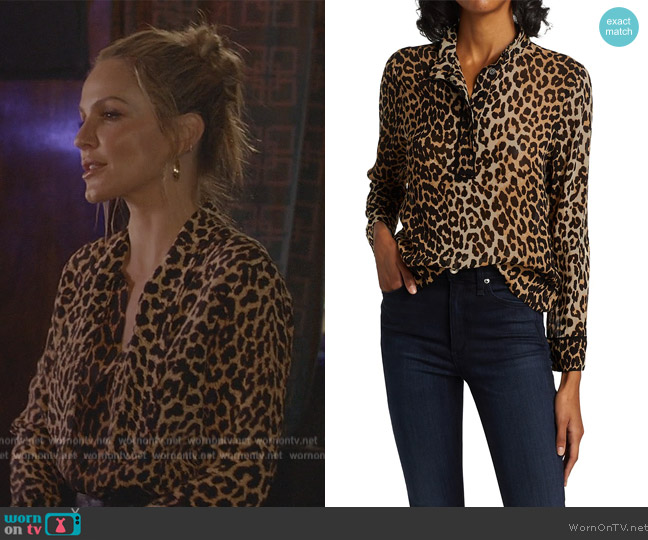 WornOnTV: Laura’s leopard print blouse on All American | Monet Mazur ...