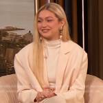 Gigi Hadid’s blazer and flats on The Drew Barrymore Show