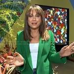 Ginger’s green open jacket on Good Morning America